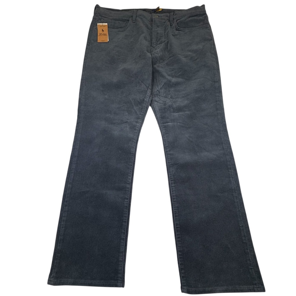 NEW Polo Ralph Lauren Corduroy Men's 35X30 Deep Blue Pants Straight Leg Casual